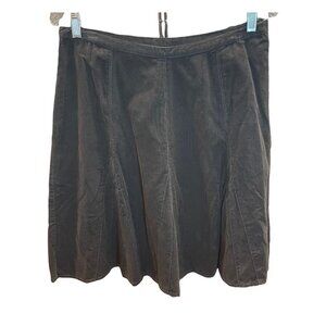 The Territory Ahead Dark Gray Corduroy Skirt Sz 10